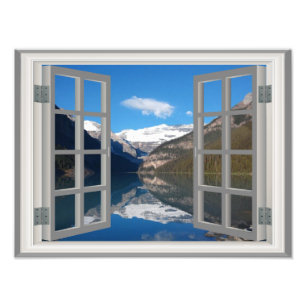 Bergsee Louise Mountain Reflection Lake Falsches F Fotodruck
