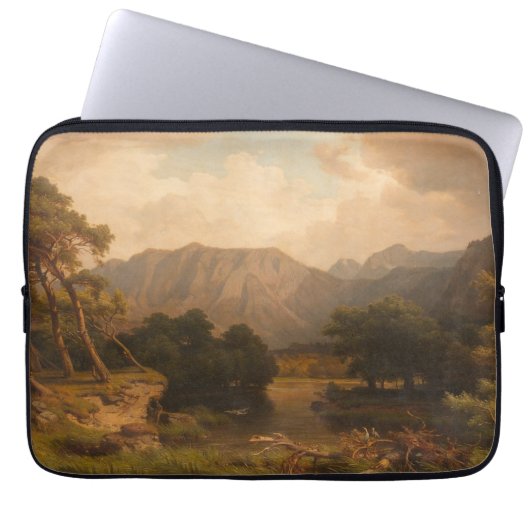 Bergsee mit Herons - Heinrich Funk Laptopschutzhülle (Vorderseite)