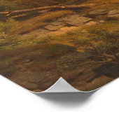 Bergsee mit Herons - Heinrich Funk Poster (Ecke)