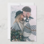 Bergsee Pine Wasserfarbenes Foto Save the Date Einladung (Rückseite)