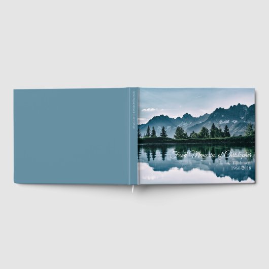 Bergsee Reflection Beileid Gästebuch (Voll)