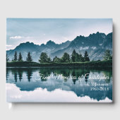 Bergsee Reflection Beileid Gästebuch (Vorderseite)