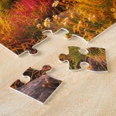 Bergsee-Reflektion Farbiger Herbstpuzzle Puzzle (Seite)