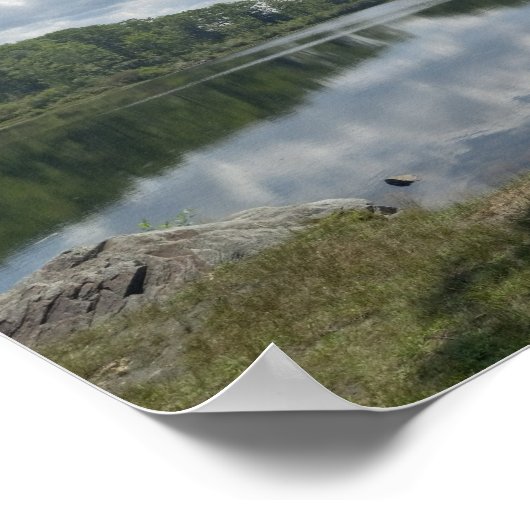 Bergsee-Reflektion Inspiration Poster (Ecke)