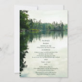 Bergsee Reflexion rustikale Hochzeitsdetails (Vorderseite)