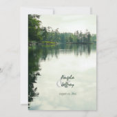 Bergsee Reflexion rustikale Hochzeitsdetails (Rückseite)