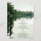 Bergsee Reflexion rustikale Hochzeitsdetails (Vorne/Hinten)