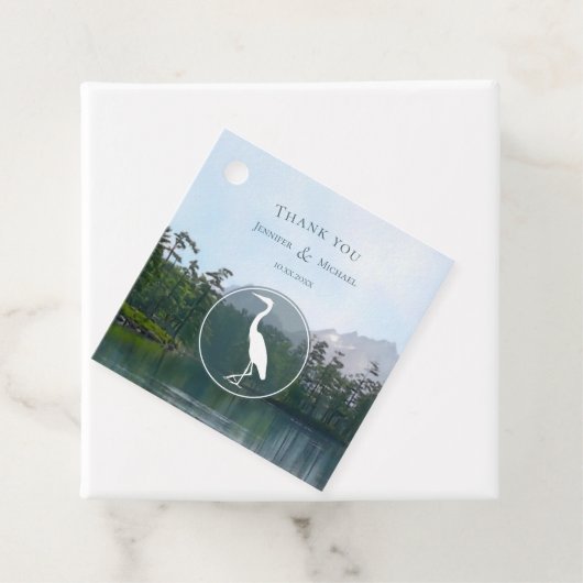 Bergsee Rustikale Hochzeit Geschenkanhänger (Beispiel)