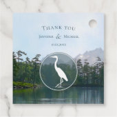 Bergsee Rustikale Hochzeit Geschenkanhänger (Rückseite)