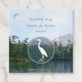 Bergsee Rustikale Hochzeit Geschenkanhänger (Vorderseite)