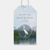 Bergsee Rustikale Naturliebhaber Heron Geschenkanhänger (Rückseite)