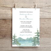 Bergsee Thema Wasserfarbenhochzeit Einladung