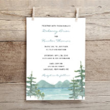 Bergsee Thema Wasserfarbenhochzeit