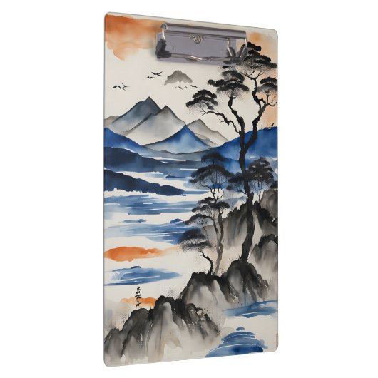 Bergsee und Sonnenaufgang Klemmbrett (Rechts)