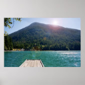 Bergsee und Staudamm Print Poster (Vorne)