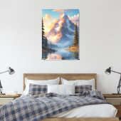Bergsee und Wald Landschaft Kunst, Dichtung und Mu Leinwanddruck (Insitu (Schlafzimmer))