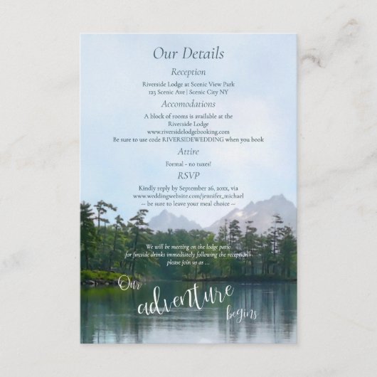 Bergsee - unser Abenteuer beginnt Begleitkarte (Vorderseite)