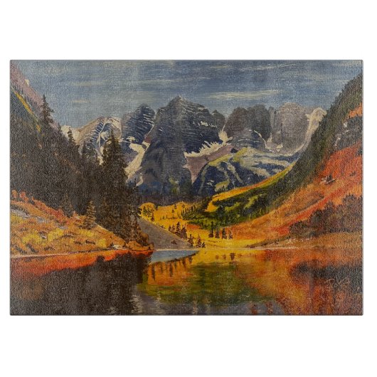 Bergsee, von Gary Poling Schneidebrett (Vorderseite)