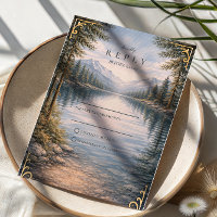 Bergsee-Wald-Reflektions-Hochzeit