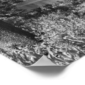 Bergsee, Wald, Schwarz und Weiß (Portrait) Poster (Ecke)