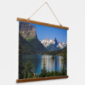 Bergsee Wandteppich Mit Holzrahmen (Gewinkelt)