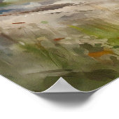 Bergsee Wasserfarbenen Malerei Kunst, Dichtung und Poster (Ecke)