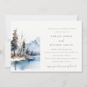 Bergsee Winter Landschaft Probe Abendessen Einladung (Vorderseite)