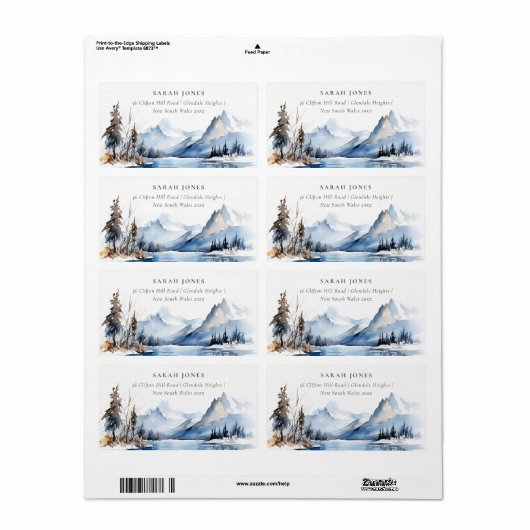 Bergsee Winterschnee Landschaft Adresse (Vorne)