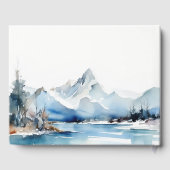 Bergsee Winterschnee Landschaft Hochzeit Gästebuch (Rückseite)