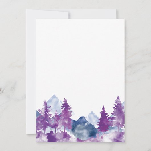 Bergsee-Zauber Elegante Rustikale Save The Date (Rückseite)