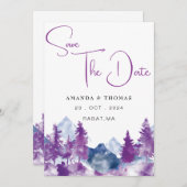 Bergsee-Zauber Elegante Rustikale Save The Date (Vorne/Hinten)