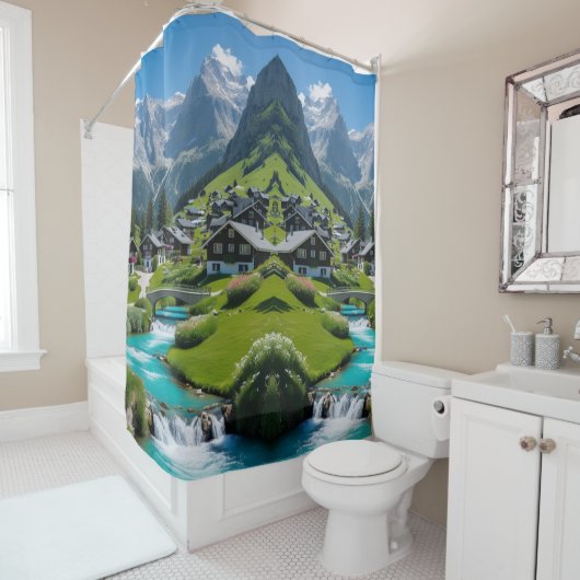 Bergsee-Zauber im Val Piora Duschvorhang (Beispiel)