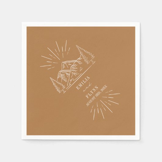 Bergsee-Zauber Serviette (Vorderseite)