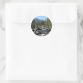 Bergseen-Panoramafoto Runder Aufkleber (Tasche)