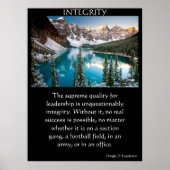 Bergsicht auf das Tal mit Schneegipfeln Poster (Vorne)