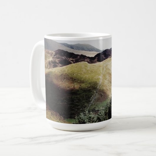 BERGSICHT AUF WALEN KAFFEETASSE (Vorderseite Links)