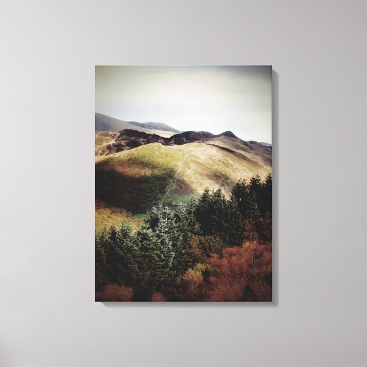 BERGSICHT AUF WALEN LEINWANDDRUCK (Vorderseite)