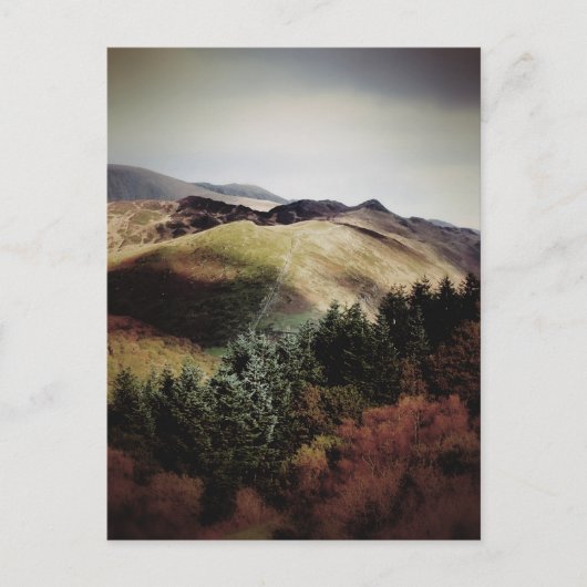 BERGSICHT AUF WALEN POSTKARTE (Vorderseite)