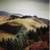 BERGSICHT AUF WALEN RUNDER AUFKLEBER