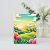 Bergsicht, Bahnübergang Postkarte (Stehend Vorderseite)