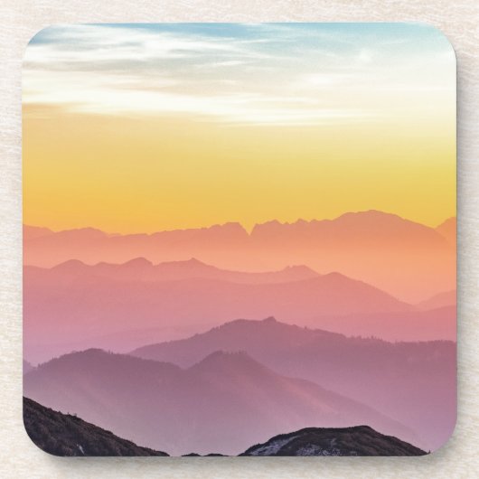 Bergsicht Getränkeuntersetzer (Vorderseite)