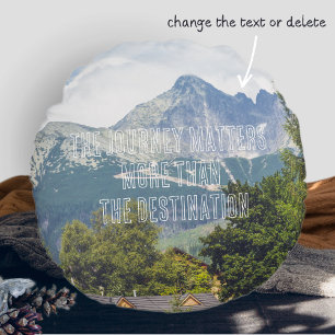 Bergsicht Kopfkissen Rundes Kissen