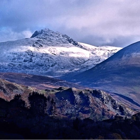 BERGSICHT LEINWANDDRUCK