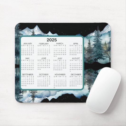 Bergsichtskalender Mousepad (Mit Mouse)