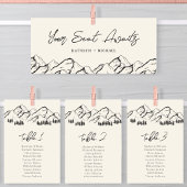 Bergsitzkarte Pine Tree Außenbereich Einladung