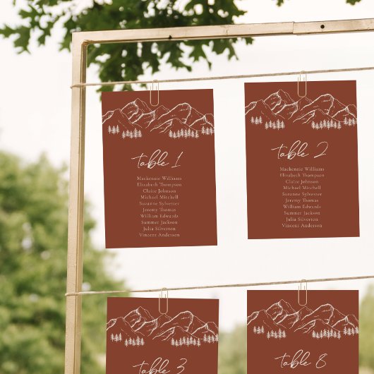 Bergsitzkarte Pine Tree Außenbereich Einladung