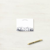 Bergsketch Personalisiert Post-it Klebezettel (Auf Schreibtisch)