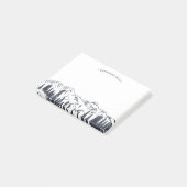 Bergsketch Personalisiert Post-it Klebezettel (angewinkelt)