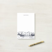 Bergsketch Personalisiert Post-it Klebezettel (Auf Schreibtisch)