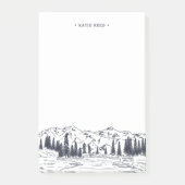 Bergsketch Personalisiert Post-it Klebezettel (Vorderseite)